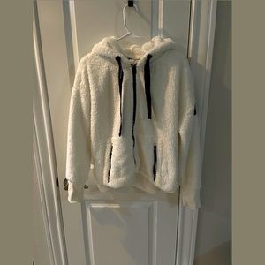 Calvin Klein fluffy full zip hoodie jacket